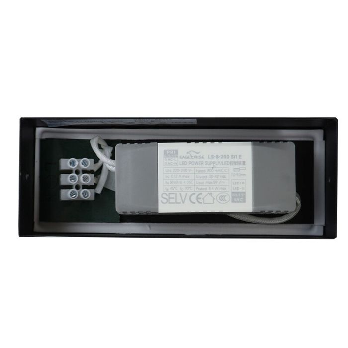 Modern mirror lighting black, Steffy, 8W, 3000K LED, IP44