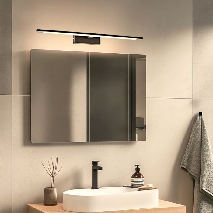 Modern mirror lighting black, Steffy, 8W, 3000K LED, IP44