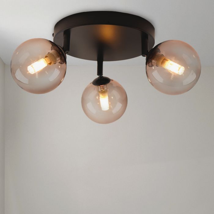 Modern bathroom ceiling light amber, Amer, IP44