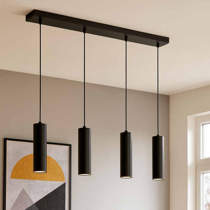 Modern dining table hanging lamp black, Carlos