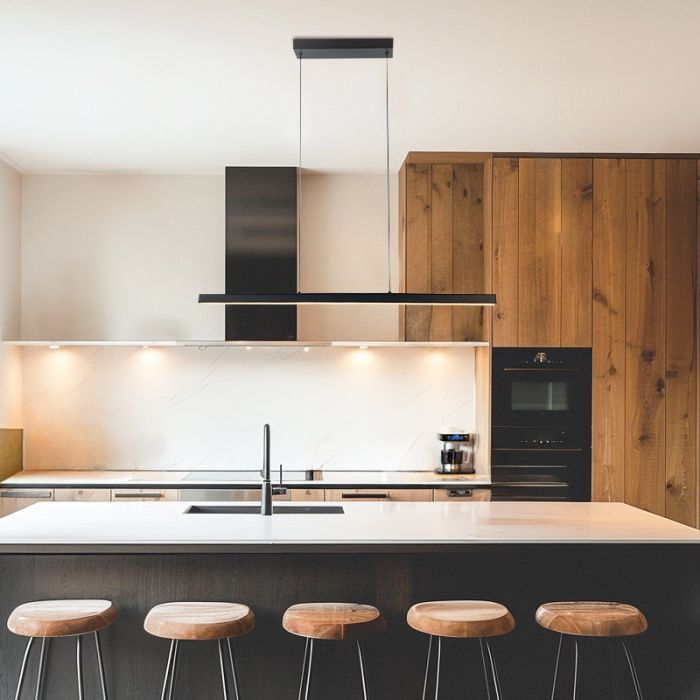Modern pendant light black, Iwan, 18W, 3000K LED