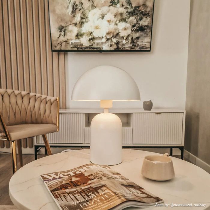 Modern table lamp white, Isha, with switch