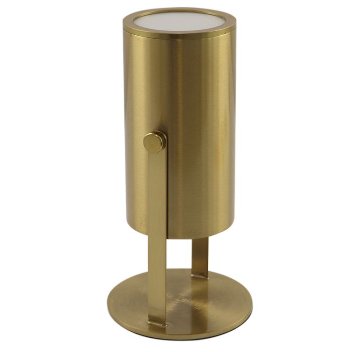 Modern rechargeable table lamp brass, Elko, 2W, 3000K LED, with switch