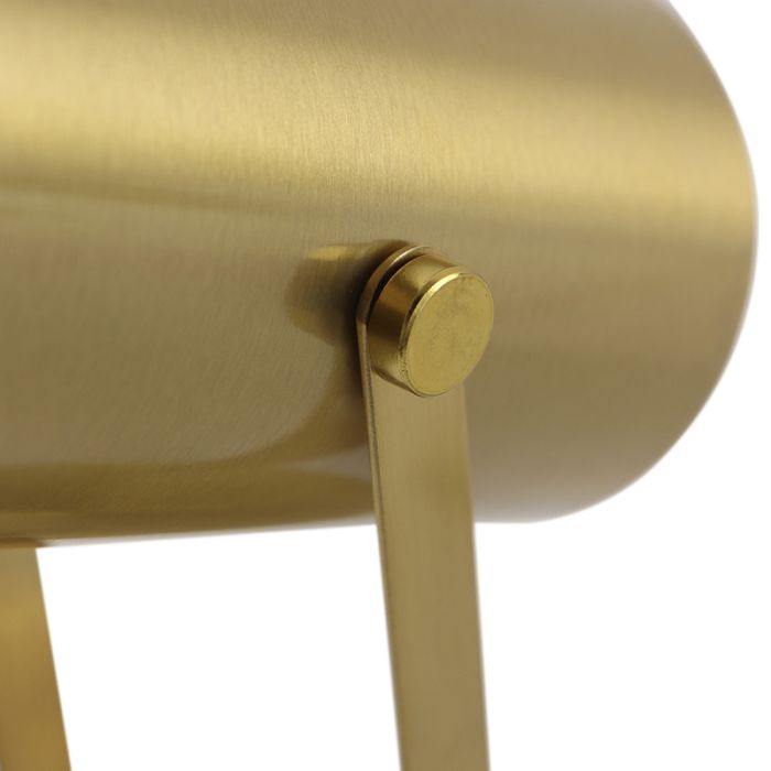 Modern rechargeable table lamp brass, Elko, 2W, 3000K LED, with switch