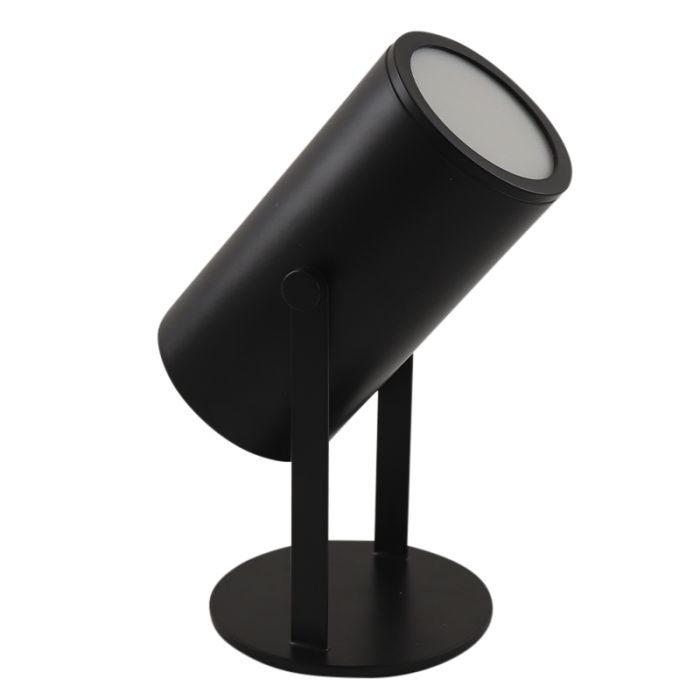 Modern rechargeable table lamp black, Elko, 2W, 3000K LED, with switch