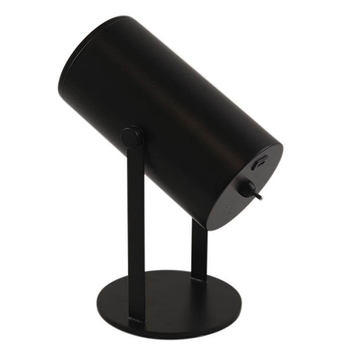 Modern rechargeable table lamp black, Elko, 2W, 3000K LED, with switch