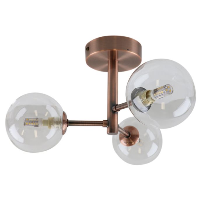 Modern ceiling light copper, Amer, IP44