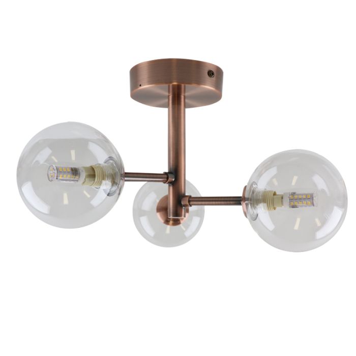 Modern ceiling light copper, Amer, IP44