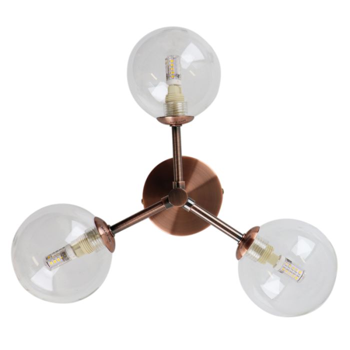 Modern ceiling light copper, Amer, IP44