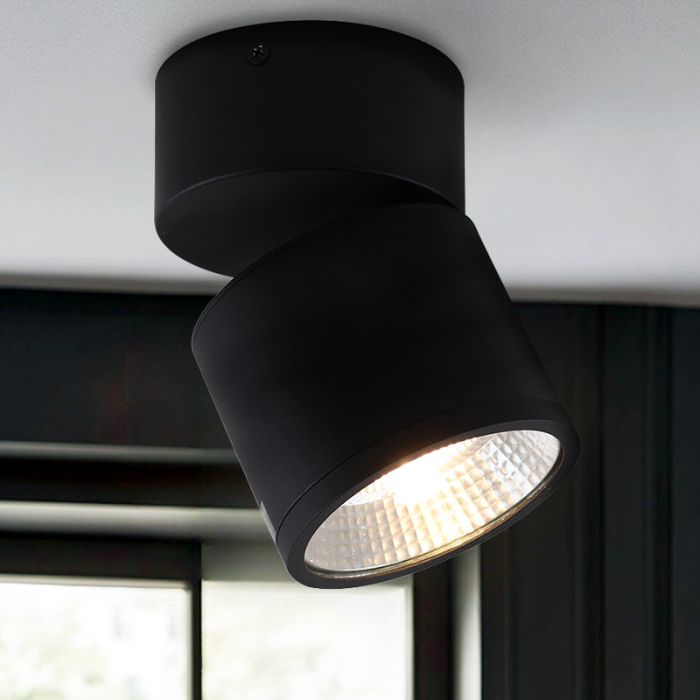 Modern ceiling spotlight black, Thomas