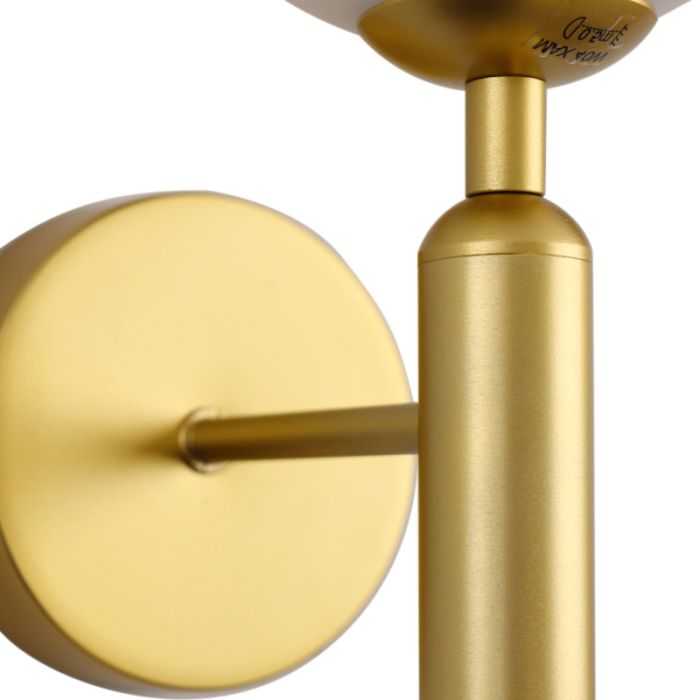 Modern bathroom wall light brass, Tiemen, IP44