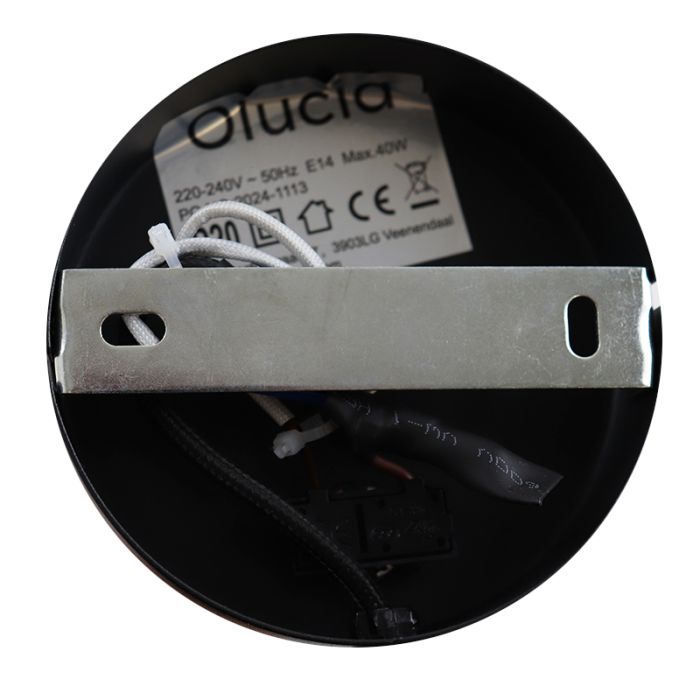 Modern wall light black, Steve, with switch
