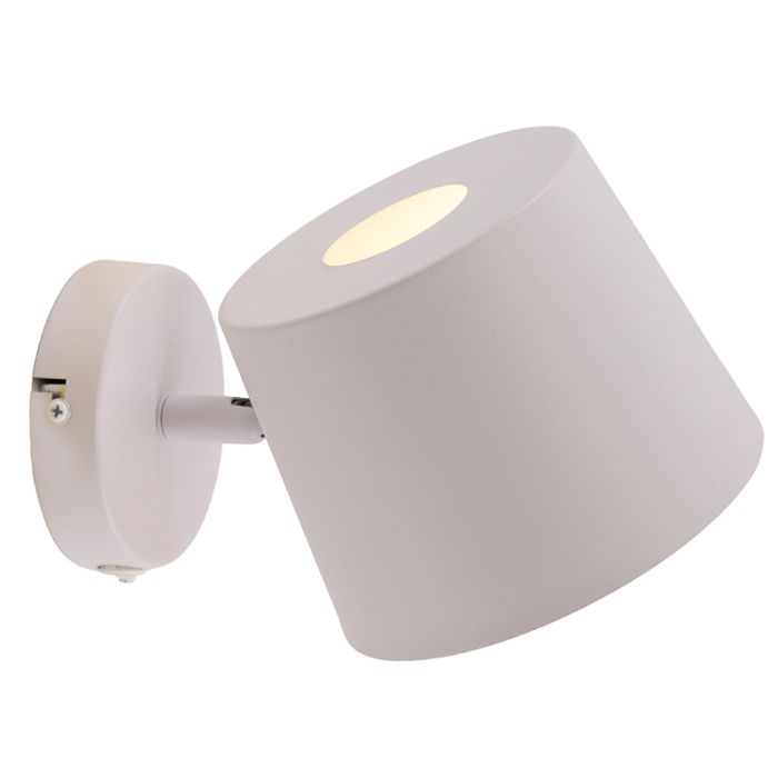 Modern wall spotlight white, Rinke, with switch