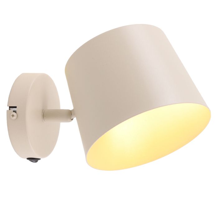 Modern wall spotlight beige, Rinke, with switch