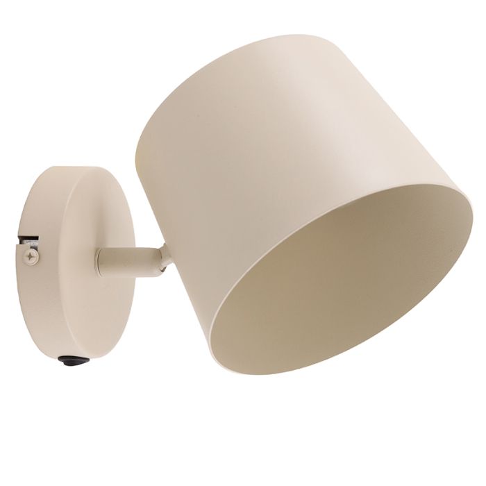 Modern wall spotlight beige, Rinke, with switch