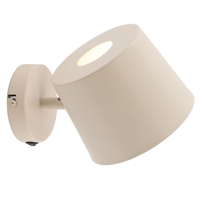 Modern wall spotlight beige, Rinke, with switch