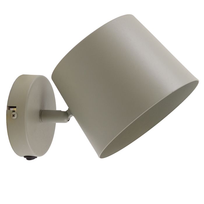 Modern wall spotlight green, Rinke, with switch