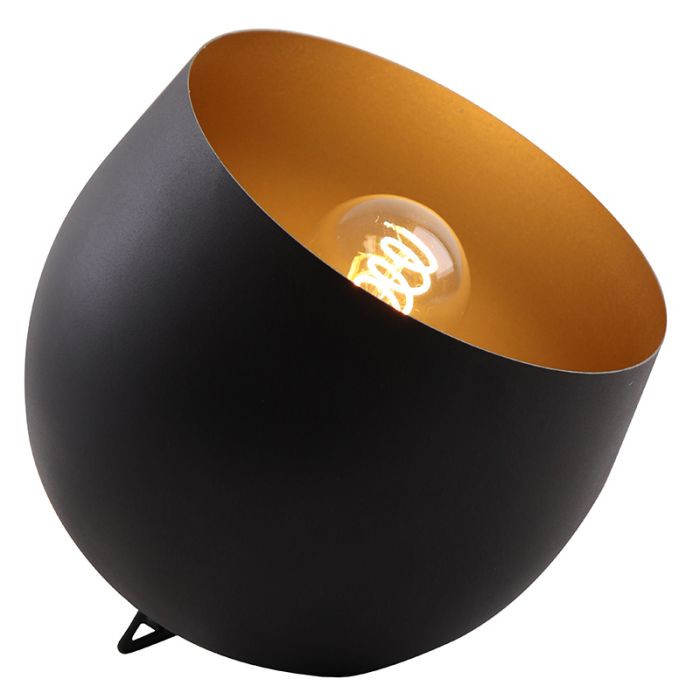 Modern table lamp black, Whitney, with switch
