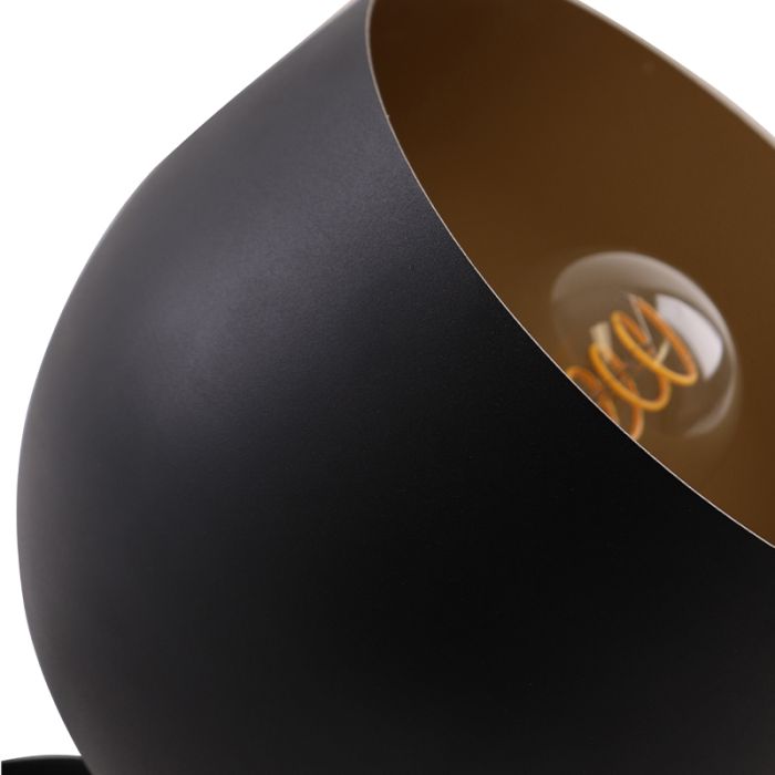 Modern table lamp black, Whitney, with switch