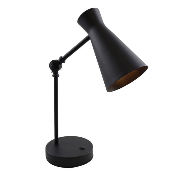 Modern table lamp black, Steve, with switch