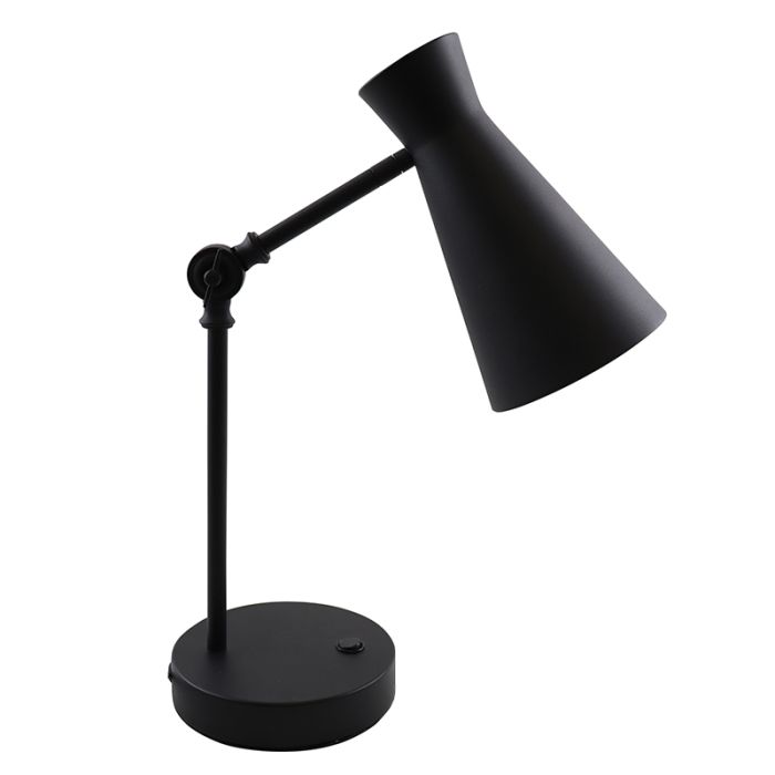 Modern table lamp black, Steve, with switch