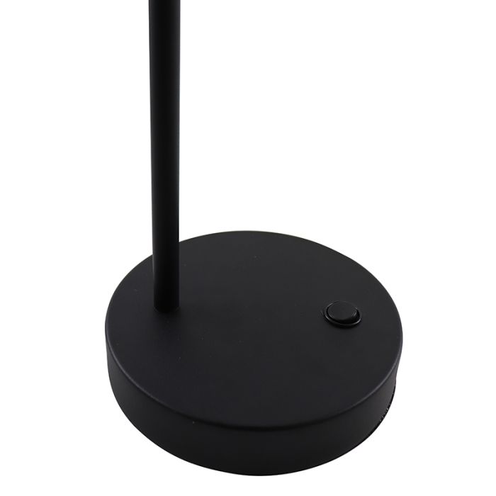 Modern table lamp black, Steve, with switch