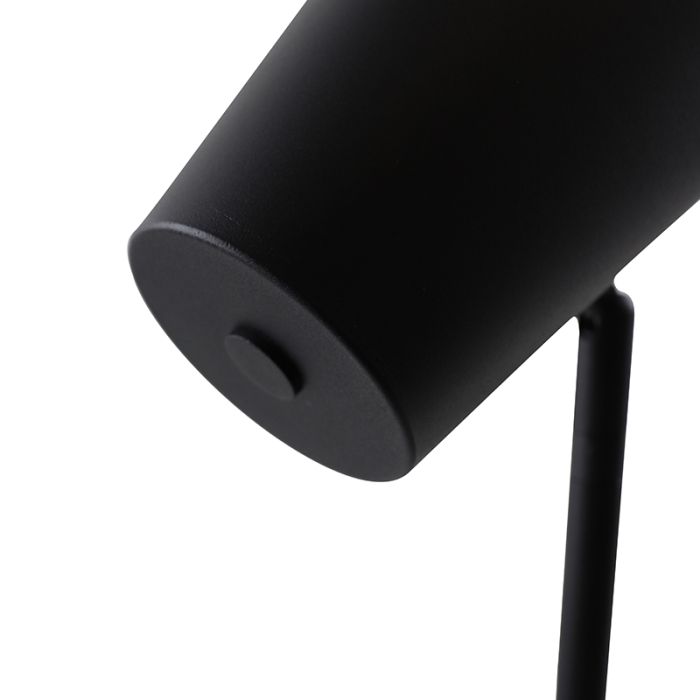 Modern table lamp black, Taro, with switch