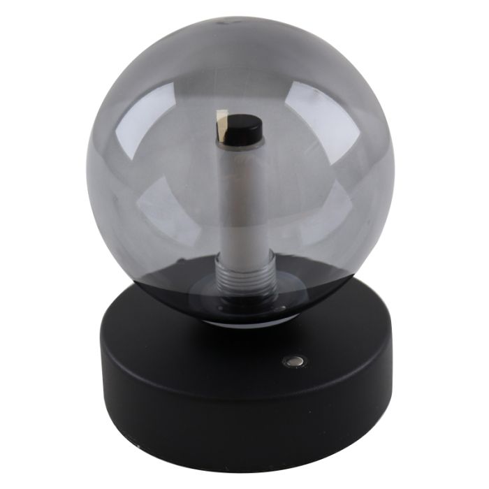 Modern rechargeable table lamp black, Theo, 2W, 3000K LED, IP44, 3-step dimmable