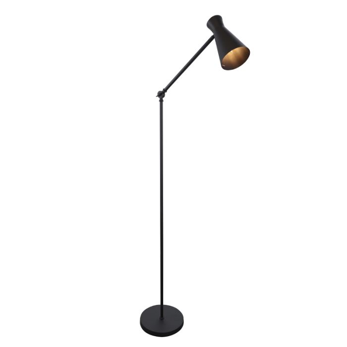 Modern floor lamp black, Steve, with switch