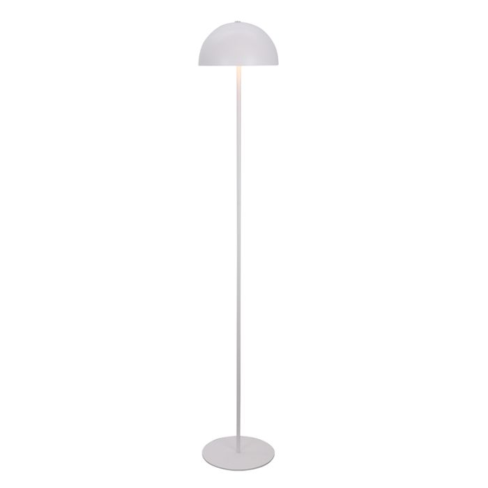 Retro floor lamp white, Douwe, 4W, dim to warm LED, with touch dimmer