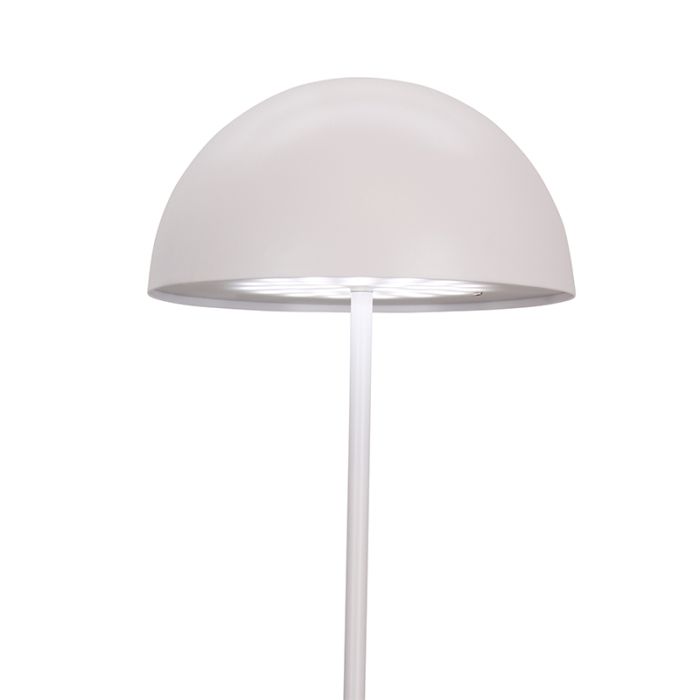 Retro floor lamp white, Douwe, 4W, dim to warm LED, with touch dimmer
