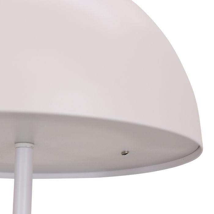 Retro floor lamp white, Douwe, 4W, dim to warm LED, with touch dimmer