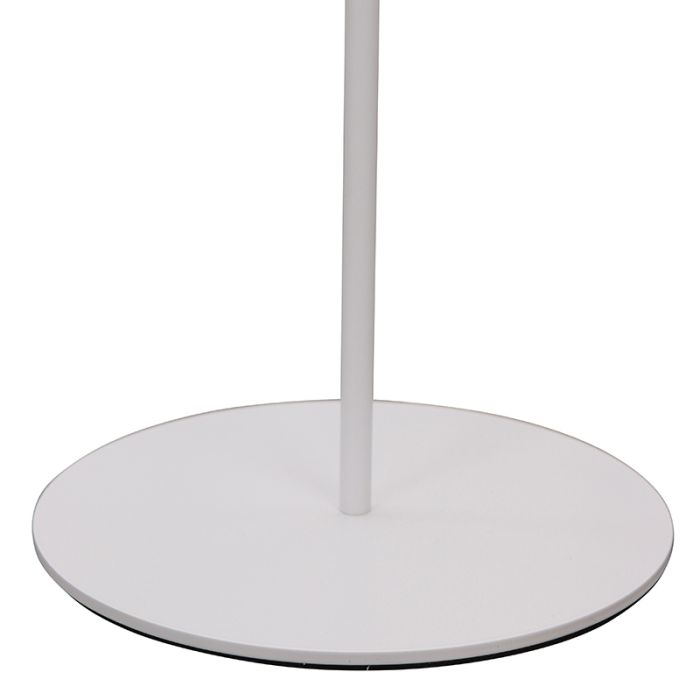 Retro floor lamp white, Douwe, 4W, dim to warm LED, with touch dimmer