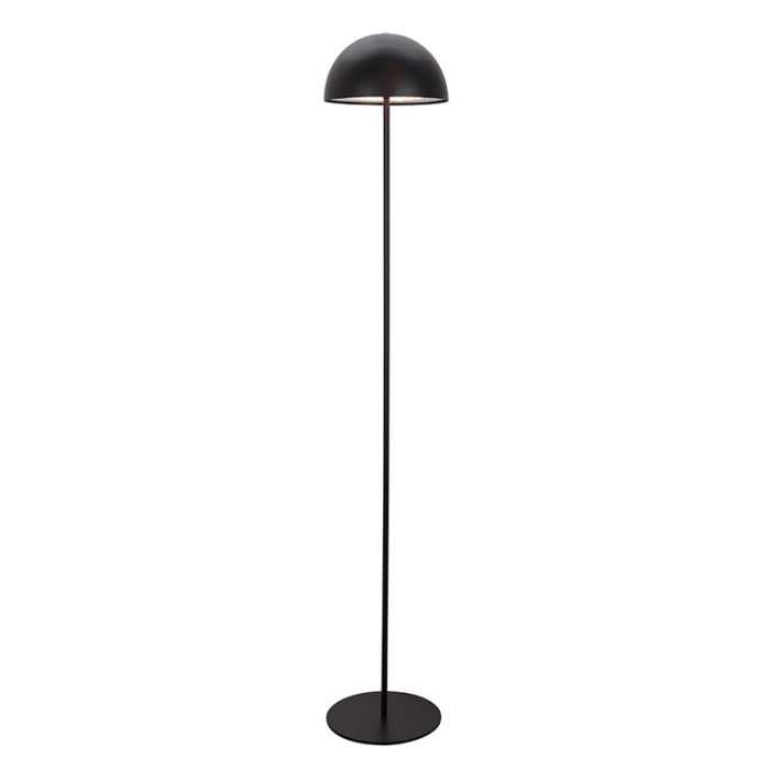 Retro floor lamp black, Douwe, 4W, dim to warm LED, with touch dimmer