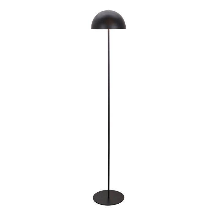 Retro floor lamp black, Douwe, 4W, dim to warm LED, with touch dimmer