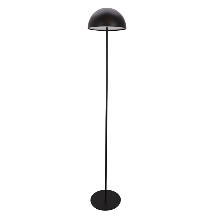 Retro floor lamp black, Douwe, 4W, dim to warm LED, with touch dimmer
