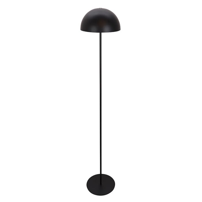 Retro floor lamp black, Douwe, 4W, dim to warm LED, with touch dimmer