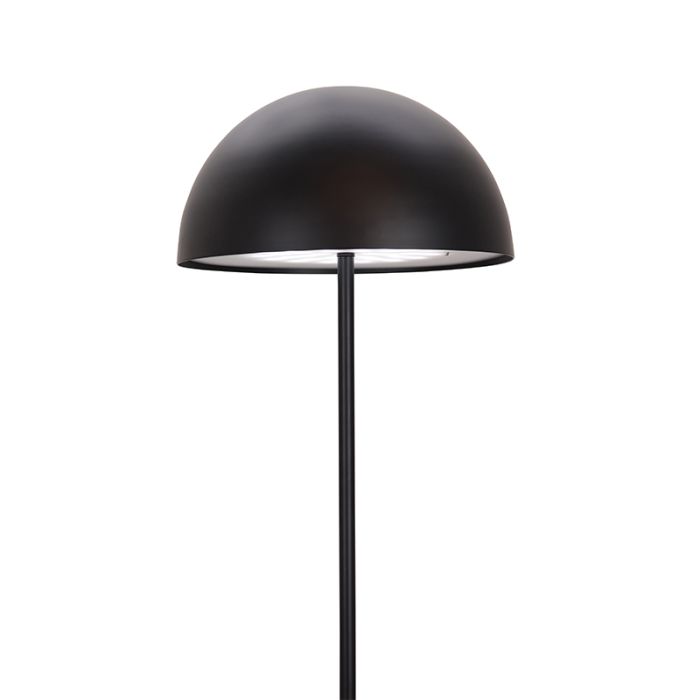 Retro floor lamp black, Douwe, 4W, dim to warm LED, with touch dimmer