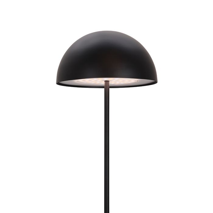 Retro floor lamp black, Douwe, 4W, dim to warm LED, with touch dimmer