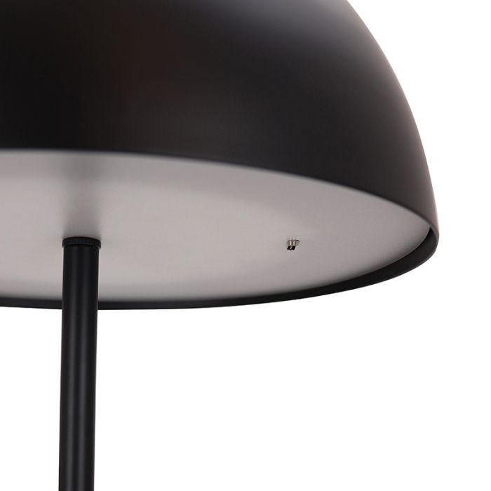 Retro floor lamp black, Douwe, 4W, dim to warm LED, with touch dimmer