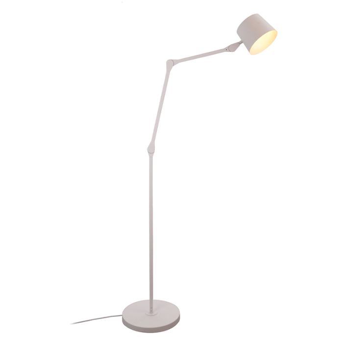Modern floor lamp white, Rinke, with switch