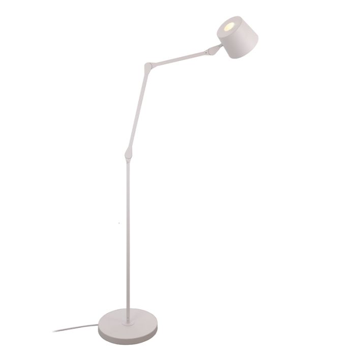 Modern floor lamp white, Rinke, with switch