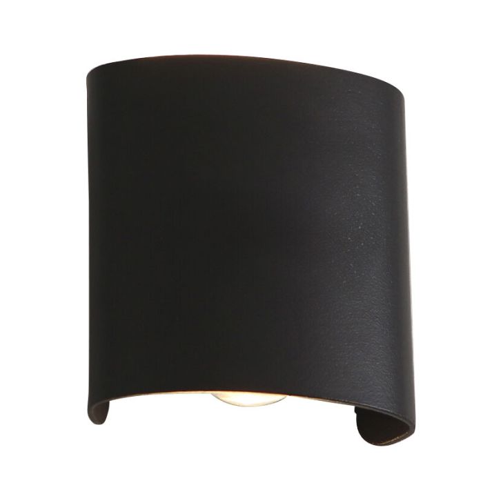 Aluminium outdoor light black, Marcio, 2W, 3000K LED, IP54