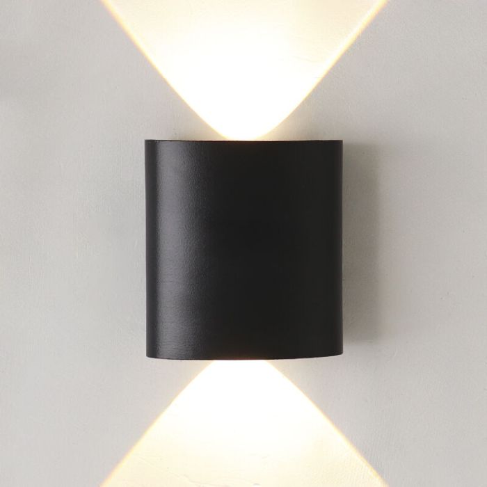 Aluminium outdoor light black, Marcio, 2W, 3000K LED, IP54