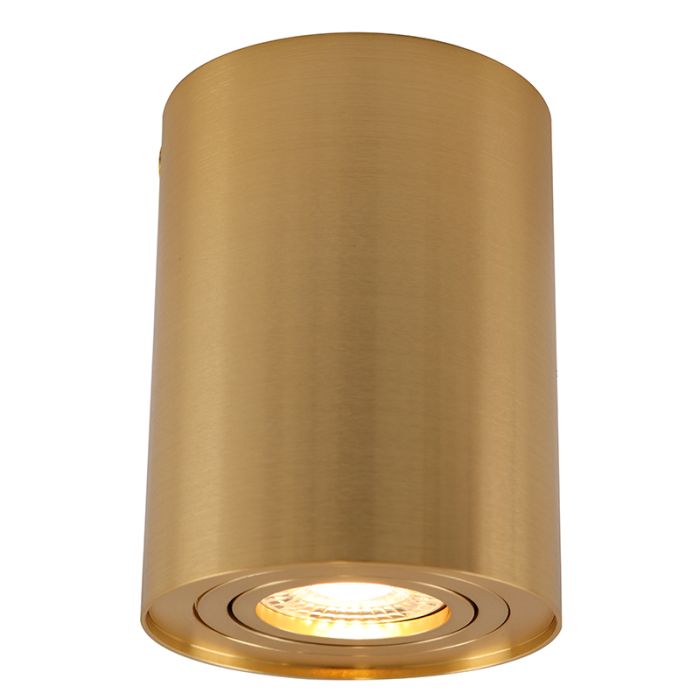 Metal surface mounted downlight brass, Onno