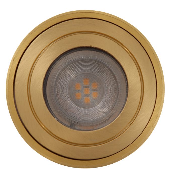 Metal surface mounted downlight brass, Alion, IP44