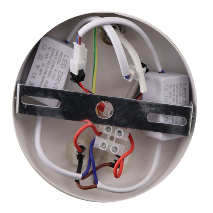 Modern wall light white, Robbie, 10W, 4000K LED, with switch
