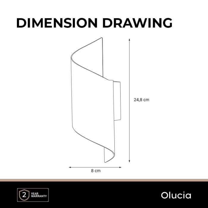 Modern up down wall light black, Selda