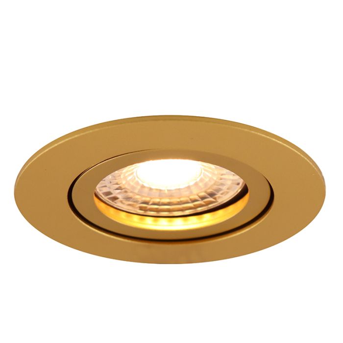 Metal recessed light brass, Scott