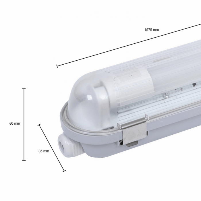 5ft LED Tube Light Fitting - Dura - For 1 Tube Light - IP65